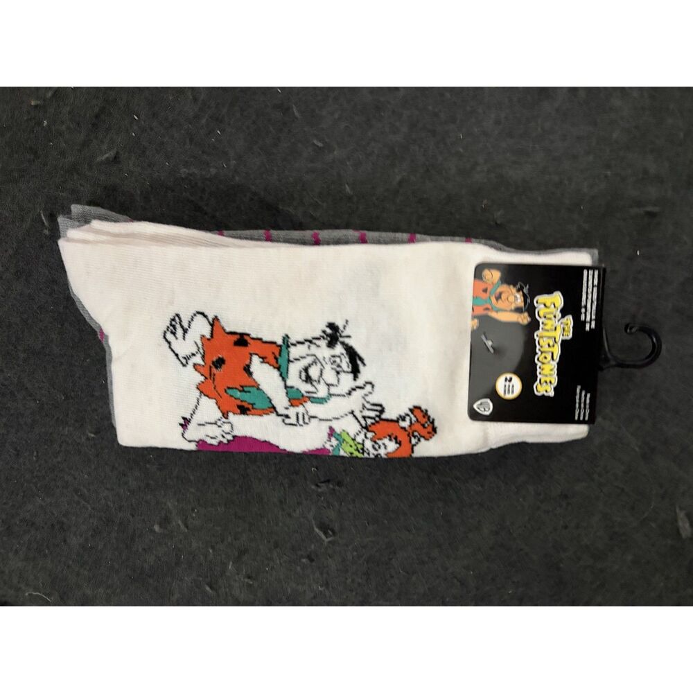 2 PK  the Flintstones socks adult socks 6-12